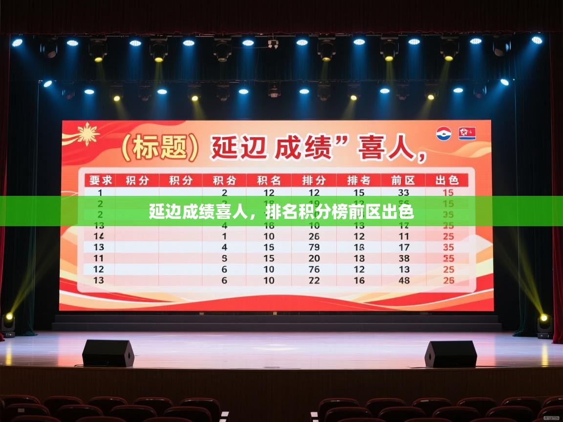 延边成绩喜人，排名积分榜前区出色  第2张